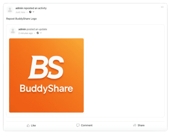 BuddyBoss Activity Repost